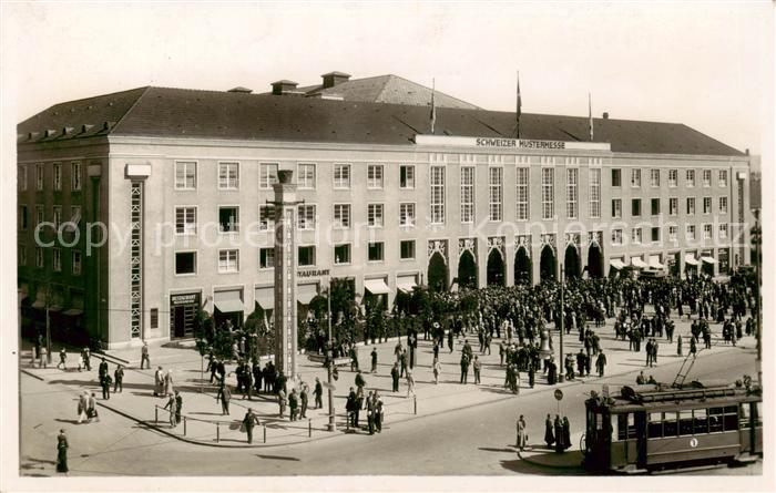 Basel BS Schweizer Mustermesse m. Strassenbahn