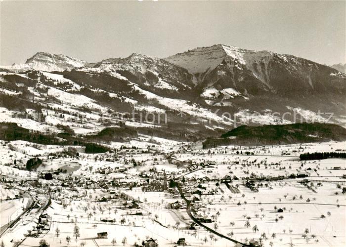 Kaltbrunn SG Fliegeraufnahme im Winter