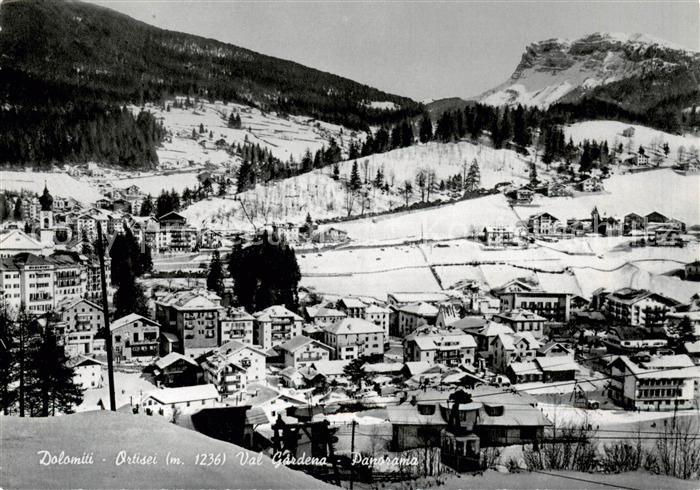 Ortisei St Ulrich Groednertal IT Panorama im Winter