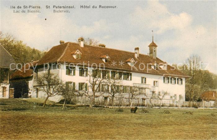 St Petersinsel Hotel du Receveur Bielersee