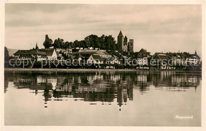 Rapperswil BE Teilansicht v. See aus