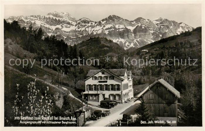 Urnaesch AR Gasthaus zum Rossfall Aussenansicht