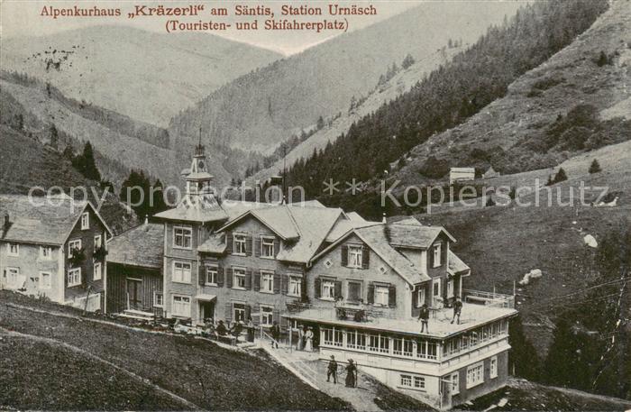 Urnaesch AR Alpenkurhaus Kraezerli am Saentis