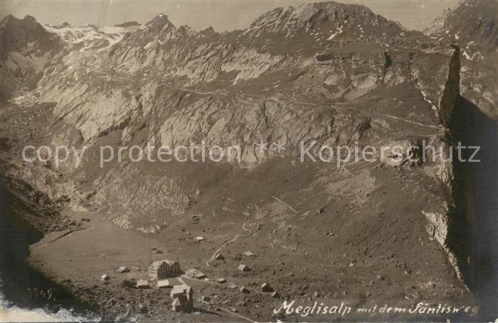Meglisalp 1520m Altmann AR Meglisalp m. d. Saentisweg