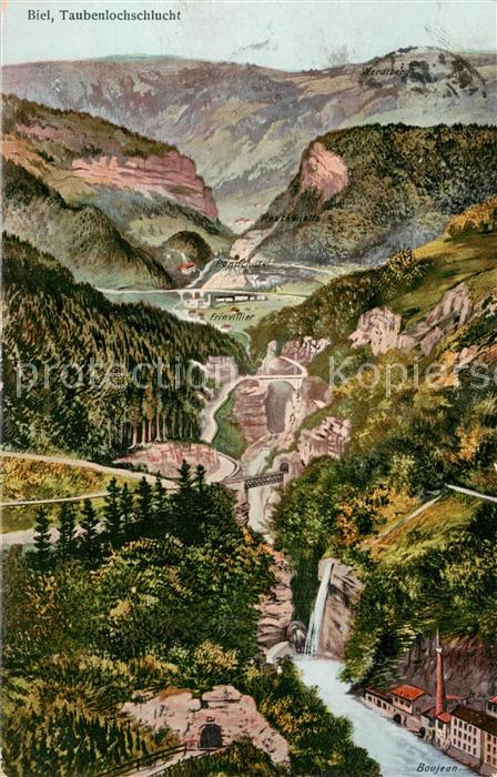 Biel Bienne Taubenlochschlucht Kuenstlerkarte Boujean