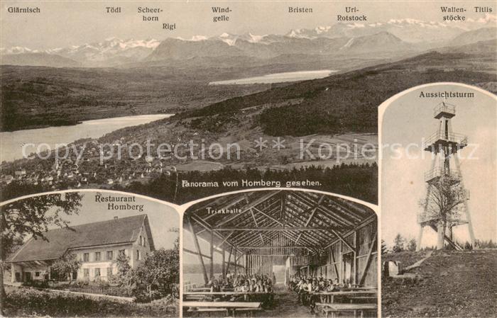 Glaernisch 2914m GL Restaurant-Homberg Trinkhalle Aussichtsturm u. Panorama m. T