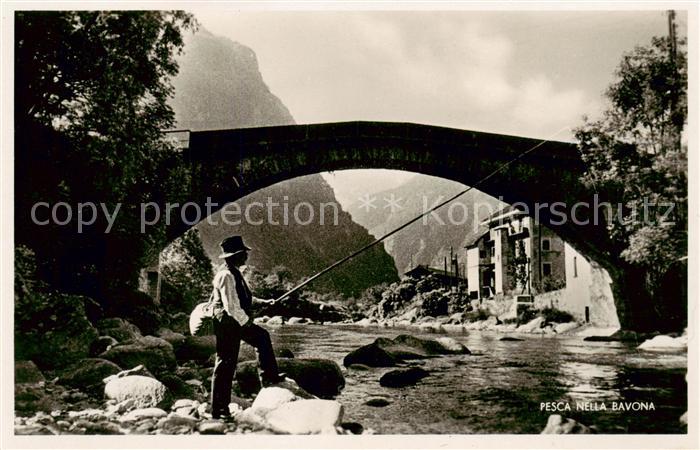 Bavona Lugano TI Fischer am Fluss
