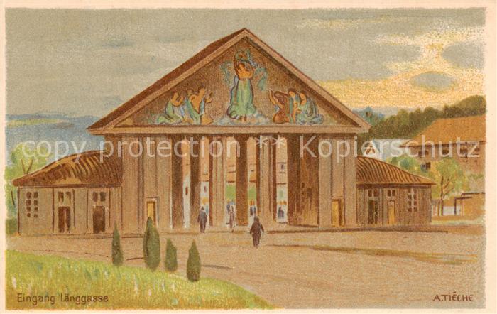 Bern BE Eingang Laenggasse Kuenstlerkarte A. Tieche