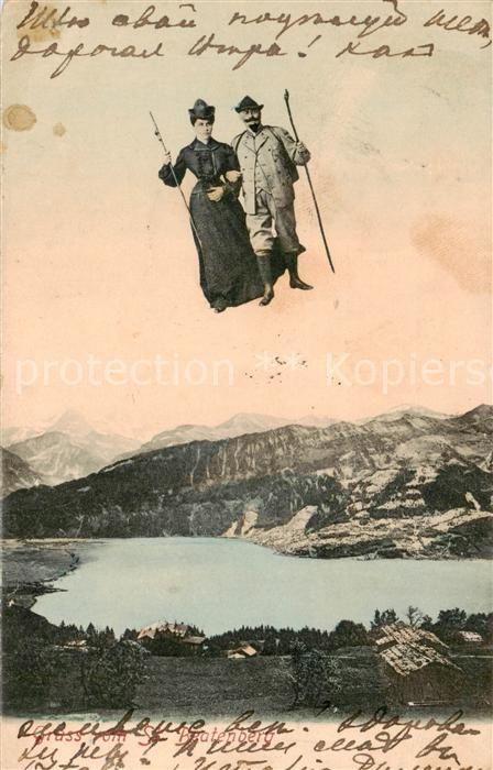 Beatenberg Thunersee BE Teilansicht m. See