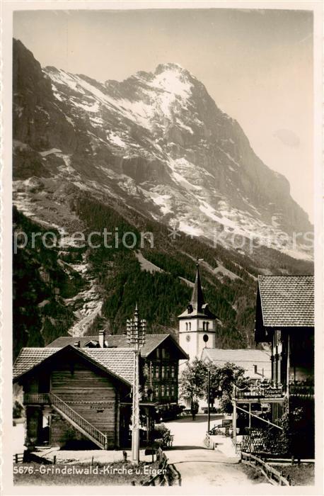Grindelwald Kirche u. Eiger