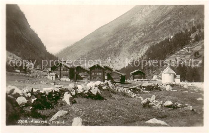 Almagell Saas-Almagell VS Teilansicht alte Holzhaeuser