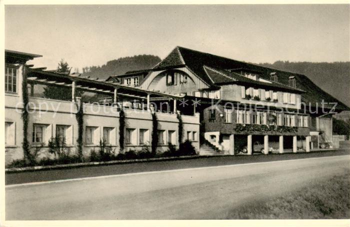 Belp BE Gasthof Linde Aussenansicht m. Kegelbahnen