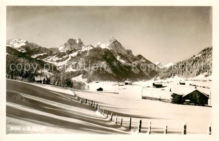 Schoenried BE Ruebli u. Glimfluh - Pension Waldmatte Winter Schnee