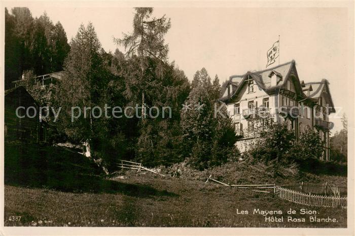 Les Mayens-de-Sion VS Hotel Rosa Blanche Aussenansicht
