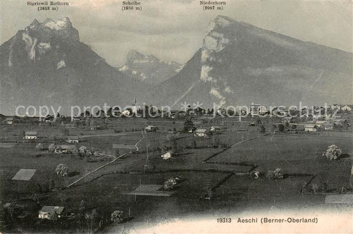 Aeschi BE Panorama m. Sigriswil-Rothorn Scheibe Niederhorn
