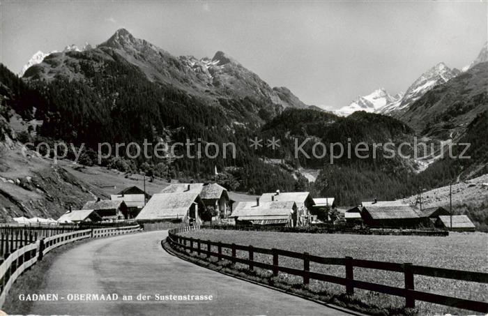 Gadmen BE Teilansicht a. d. Sustenstrasse