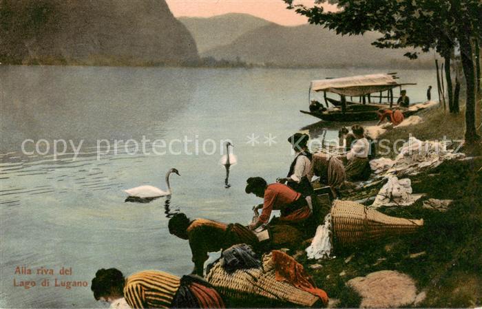 Lago di Lugano TI Waescherinnen