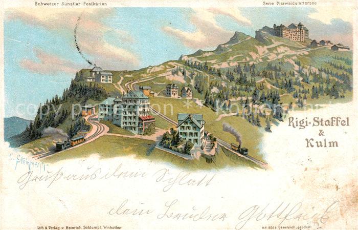 Rigi Kulm Rigi-Staffel u. Kulm Kuenstlerkarte