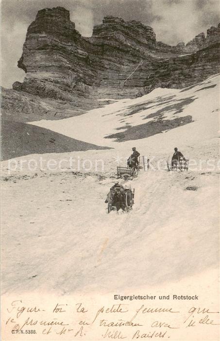 Eigergletscher BE Partie a. d. Eigergletscher u. Rotstock