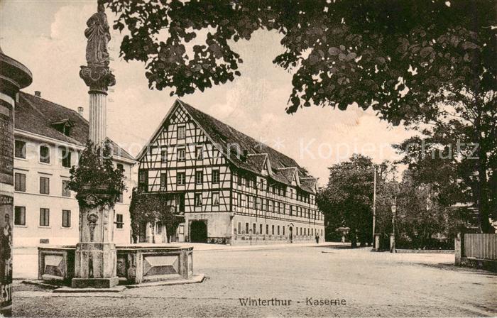 Winterthur ZH Kaserne Aussenansicht Fachwerkhaus