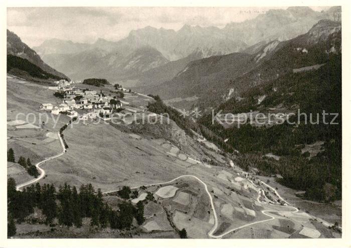 Graubuenden Kanton Fliegeraufnahme Swissair