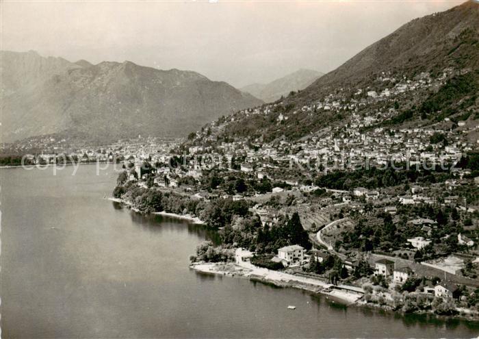 Minusio TI Fliegeraufnahme Locarno