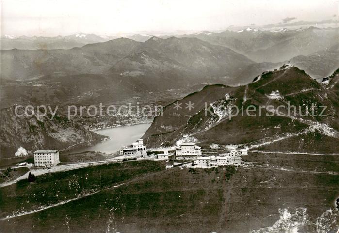 Monte-Generoso 1704m Lugano TI Fliegeraufnahme mit Lugano