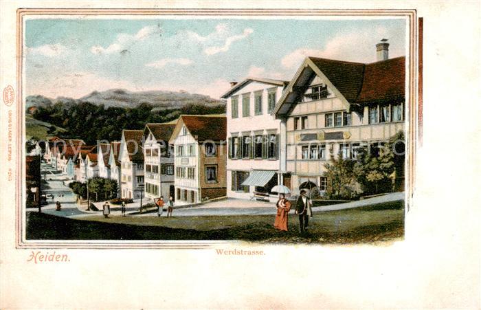 Heiden AR Werdstrasse Litho