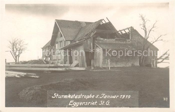 Eggersriet SG Sturmkatastrophe Januar 1919