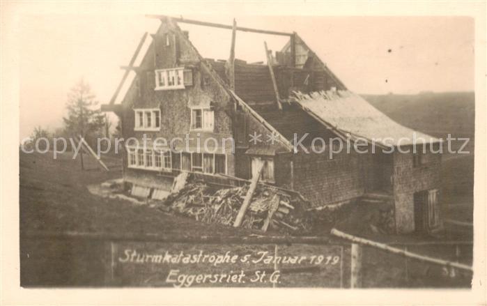 Eggersriet SG Sturmkatastrophe Januar 1919
