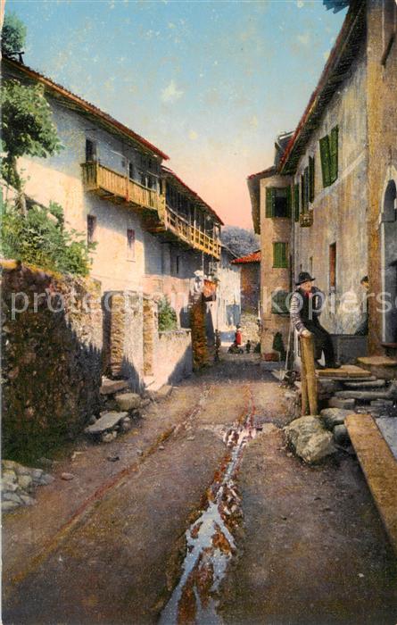 Agra TI Dorfstrasse Kuenstlerkarte