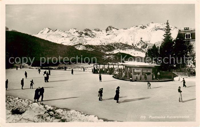 Pontresina Kurvereinsrink Eislaufbahn Alpen