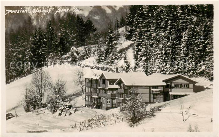 Saas-Praettigau GR Pension Waldhaus Winterlandschaft