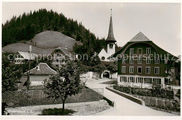 Roethenbach Emmental BE Ortsmotiv mit Kirche