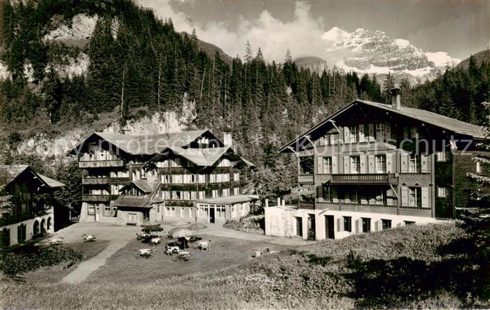 Kiental BE Hotel und Kurhaus Griesalp mit Buettlassen Gspaltenhorn Berner Alpen