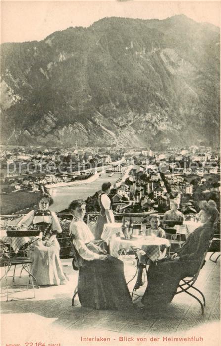 Interlaken BE Panorama Blick von der Heimwehfluh Berner Alpen