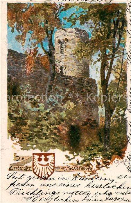 Kandern Die Landgrafen von der Sausenburg Kuenstlerkarte