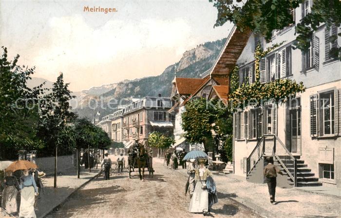 Meiringen BE Strassenpartie Pferdekutsche