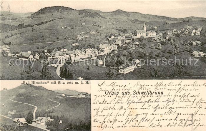 Schwellbrunn Panorama Bad Hirschen mit Sitz
