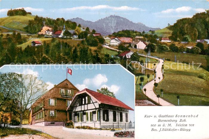 Sternenberg  ZH Kur- und Gasthaus Sonnenbad Ortsansicht Kuenstlerkarte
