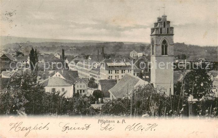 Affoltern Albis ZH Ansicht mit Kirche