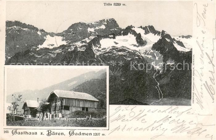 Gadmen BE Gasthaus zum Baeren Blick gegen Titlis Urner Alpen
