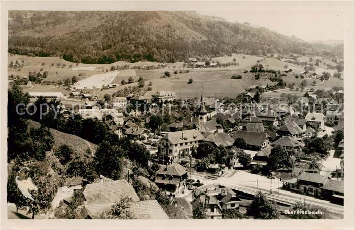 Oberdiessbach BE Ortsansicht mit Kirche