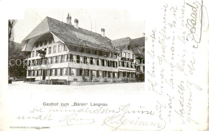 Langnau Emmental BE Gasthof zum Baeren