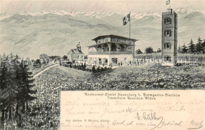 Dietikon ZH Restaurant Chalet Hasenberg Alpen Kuenstlerkarte