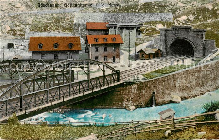 Goeschenen Goeschenen UR Gotthardtunnel und die Reuss Eisenbahn