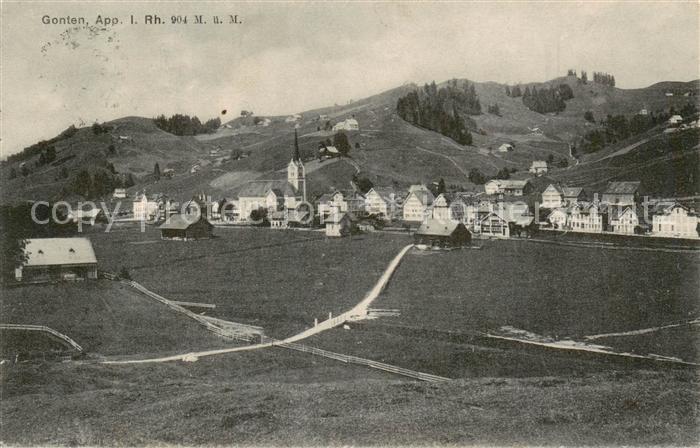 Gonten IR Ortsansicht mit Kirche