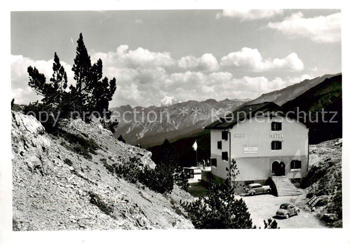 Zernez GR Touristen- und Passantenhaus Suesom Gjvé Ofenbergpasshoehe Blick auf d
