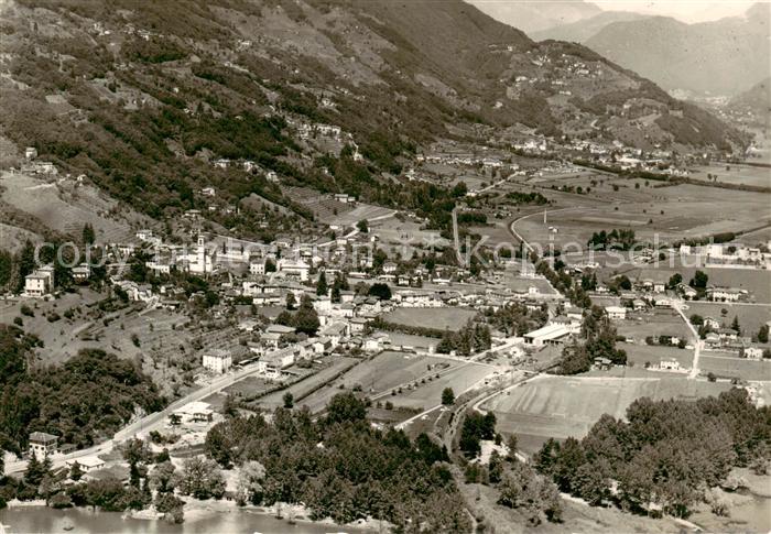 Agno Lago di Lugano TI Fliegeraufnahme