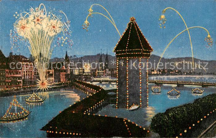 Luzern  LU Seenachtsfest Kuenstlerkarte